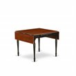 East West Furniture Monza Rectangular Wood Dining Table in Black/Cherry