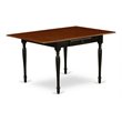 East West Furniture Monza Rectangular Wood Dining Table in Black/Cherry