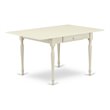 East West Furniture Monza Rectangular Wood Dining Table in Linen White