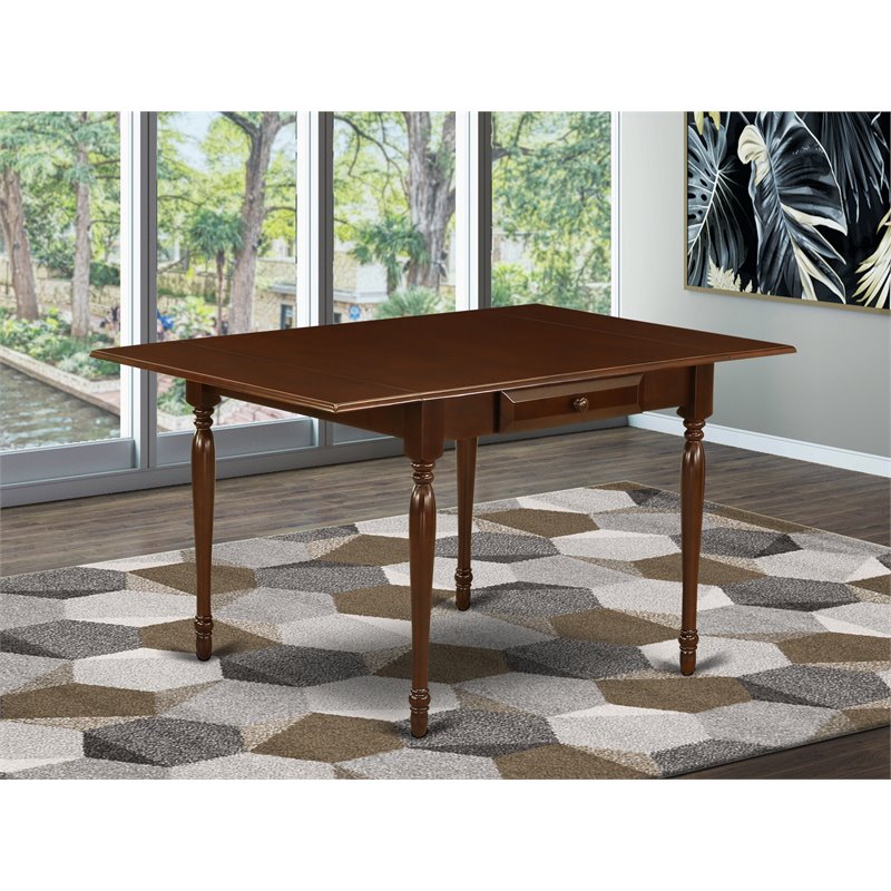 East West Furniture Monza Rectangular Wood Dining Table in Mahogany