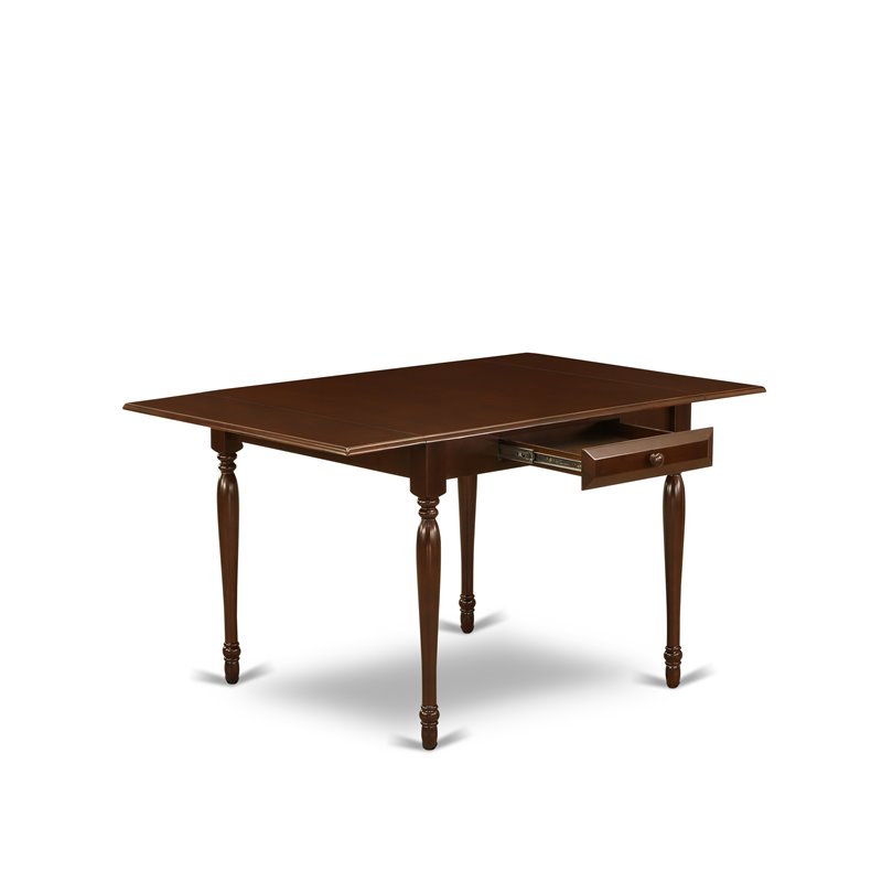 East West Furniture Monza Rectangular Wood Dining Table in Mahogany