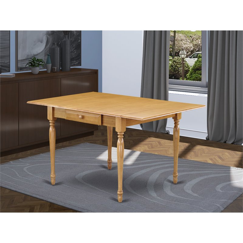 East West Furniture Monza Rectangular Wood Dining Table in Oak