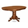East West Furniture Avon Oval Wood Butterfly Leaf Dining Table in Saddle Brown