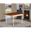 East West Furniture Monza Rectangular Wood Dining Table in Cream/Cherry