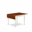 East West Furniture Monza Rectangular Wood Dining Table in Cream/Cherry