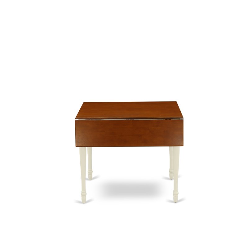 East West Furniture Monza Rectangular Wood Dining Table in Cream/Cherry