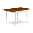 East West Furniture Monza Rectangular Wood Dining Table in Cream/Cherry
