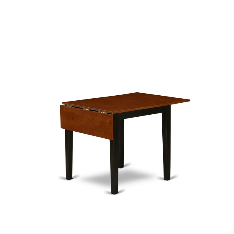 East West Furniture Norden Rectangular Wood Dining Table in Black/Cherry