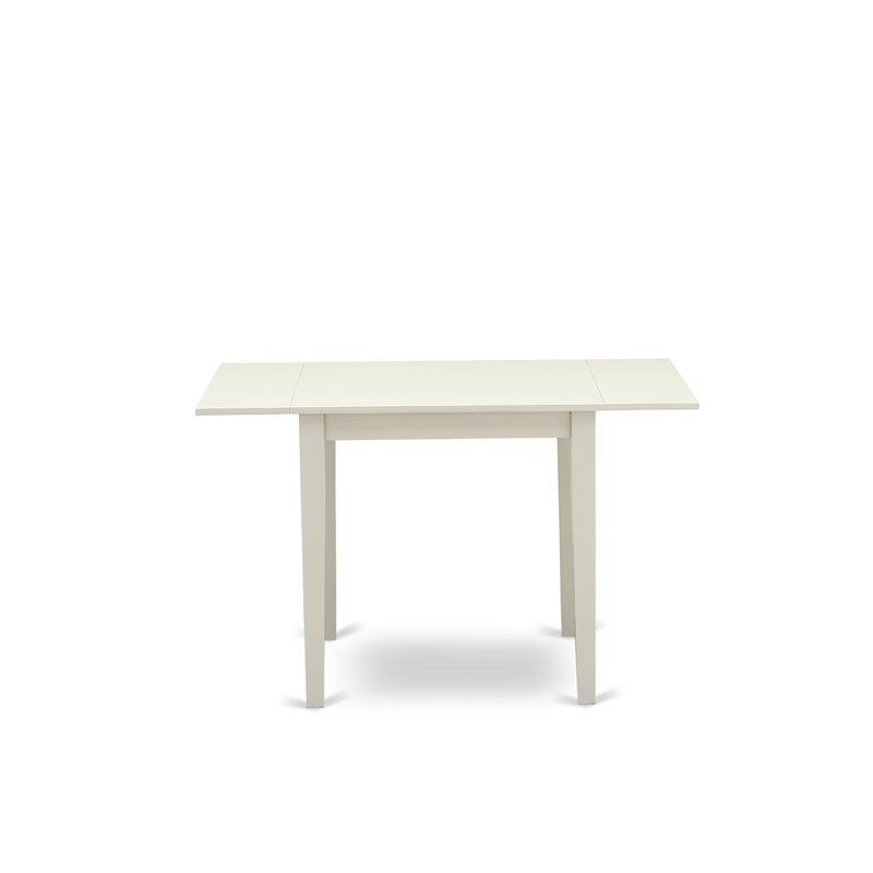 East West Furniture Norden Rectangular Wood Dining Table in Linen White