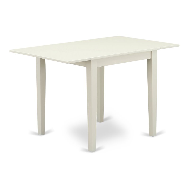 East West Furniture Norden Rectangular Wood Dining Table in Linen White