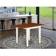 East West Furniture Norden Rectangular Wood Dining Table in Cream/Cherry