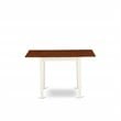 East West Furniture Norden Rectangular Wood Dining Table in Cream/Cherry