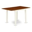 East West Furniture Norden Rectangular Wood Dining Table in Cream/Cherry