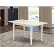 East West Furniture Norfolk Rectangular Wood Dining Table in Linen White