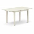 East West Furniture Norfolk Rectangular Wood Dining Table in Linen White