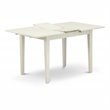 East West Furniture Norfolk Rectangular Wood Dining Table in Linen White
