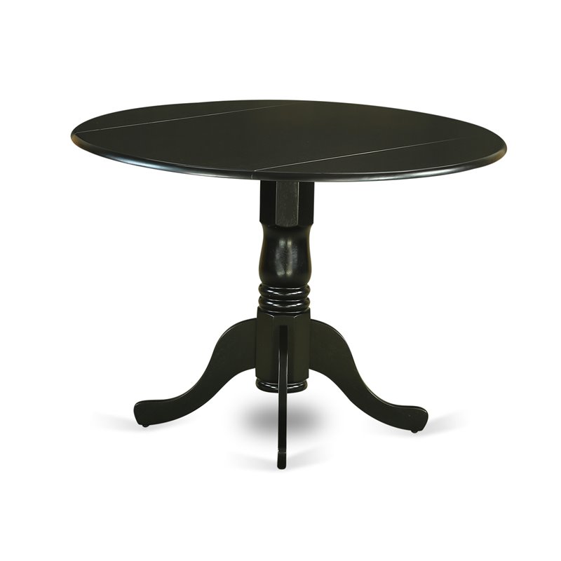 East West Furniture Dublin Traditional Wood Dining Table in Black