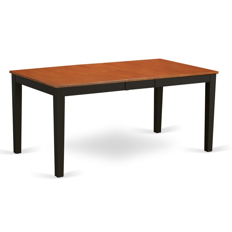 East West Furniture Nicoli Rectangular Wood Dining Table in Black