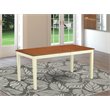 East West Furniture Nicoli Rectangular Wood Dining Table in Cream/Cherry