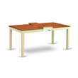 East West Furniture Nicoli Rectangular Wood Dining Table in Cream/Cherry