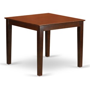 East West Furniture Oxford Square Traditional Wood Dining Table in Mahogany