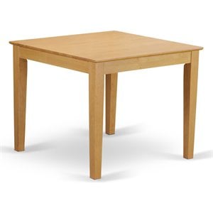 East West Furniture Oxford Square Traditional Wood Dining Table in Oak