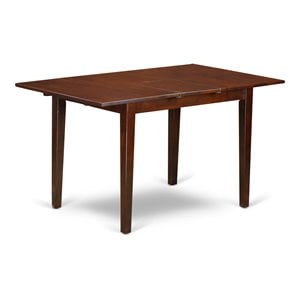 East West Furniture Picasso Wood Butterfly Leaf Dining Table in Mahogany