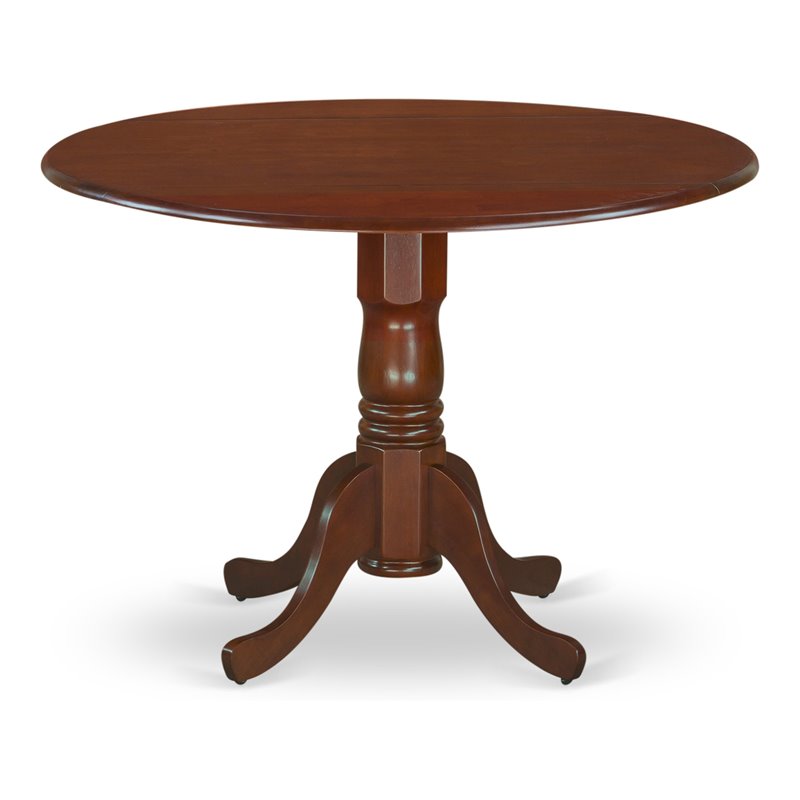 East West Furniture Dublin Traditional Wood Dining Table in Mahogany