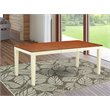 East West Furniture Quincy Rectangular Wood Dining Table in Cream/Cherry