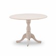East West Furniture Dublin Wood Dining Table with Pedestal Legs in Cream