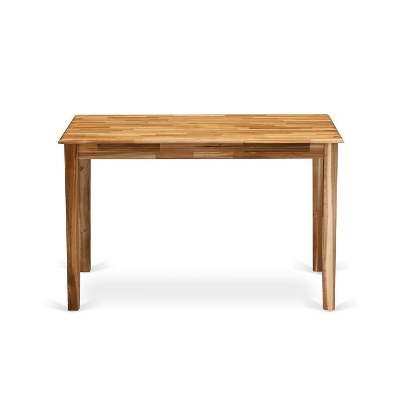 east west furniture yarmouth rectangular wood dining table in natural