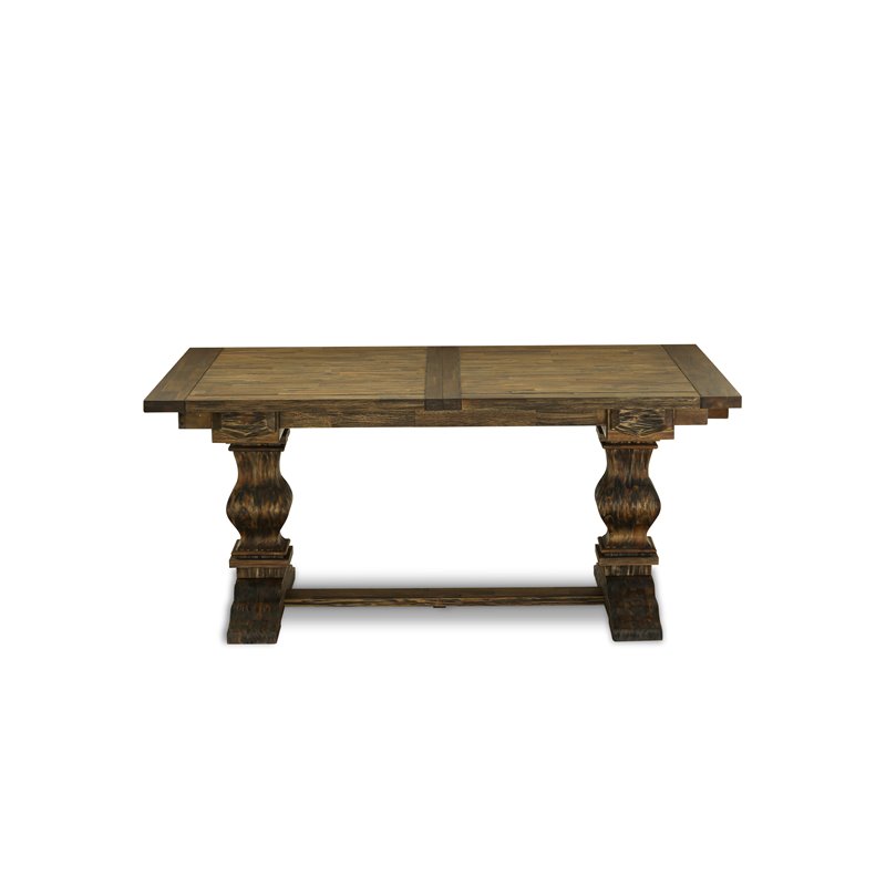 East West Furniture Lassale Rectangular Wood Dining Table in Jacobean Brown