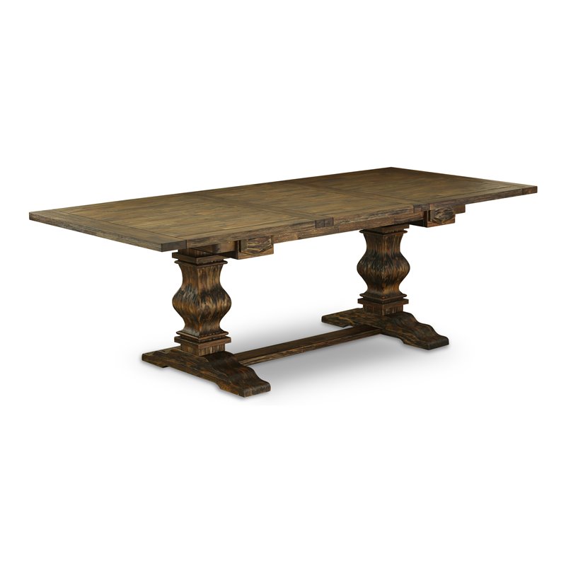 East West Furniture Lassale Rectangular Wood Dining Table in Jacobean Brown