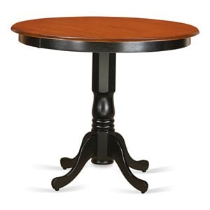 East West Furniture Trenton Wood Counter Height Table in Black/Cherry