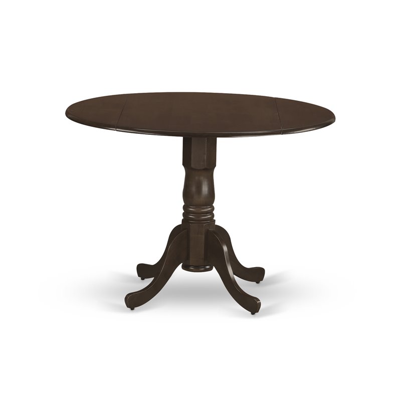 East West Furniture Dublin 3-piece Wood Dining Table Set in Espresso