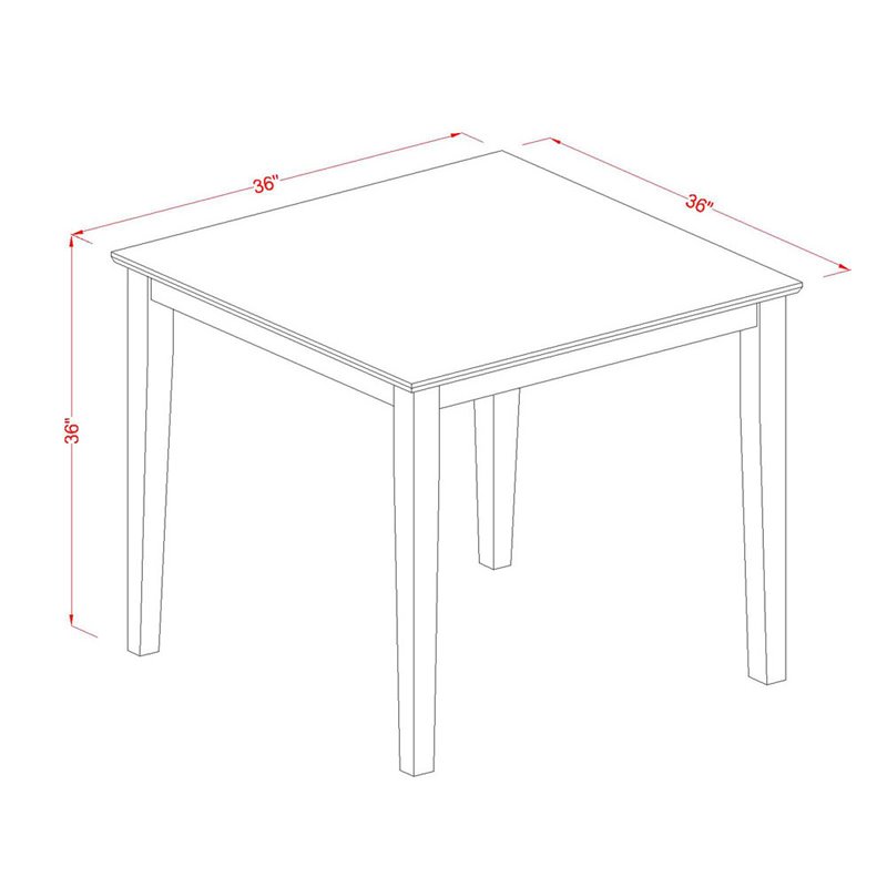 East West Furniture Pub 3-piece Counter Height Table and Chairs in Black/Cherry