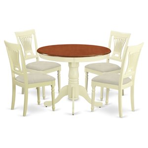 East West Furniture Antique 5-piece Kitchen Table Set with 4 Chairs in Cherry