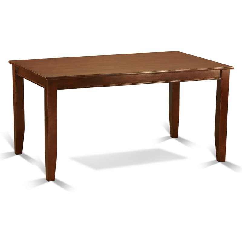 East West Furniture Dudley 5-piece Wood Dining Table and Chair Set in Mahogany