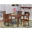 East West Furniture Dudley 5-piece Dining Set with Rectangular Table in Mahogany