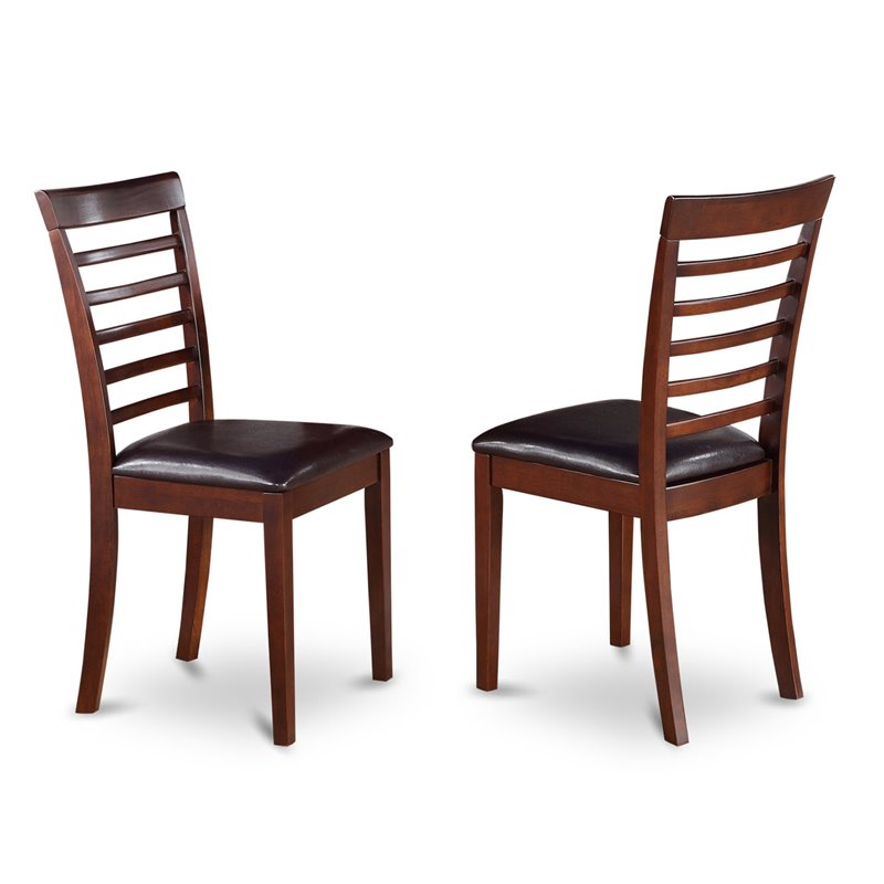 East West Furniture Dudley 5-piece Wood Dining Table Set in Mahogany
