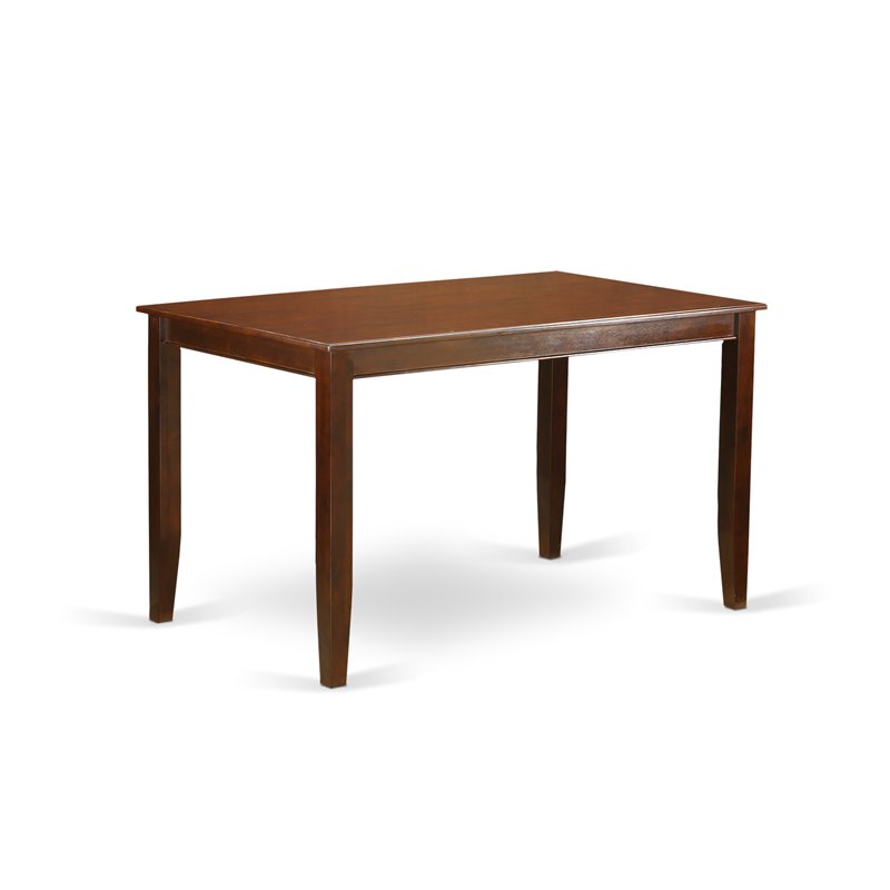 East West Furniture Dudley 5-piece Wood Dining Table and Bar Stools in Mahogany