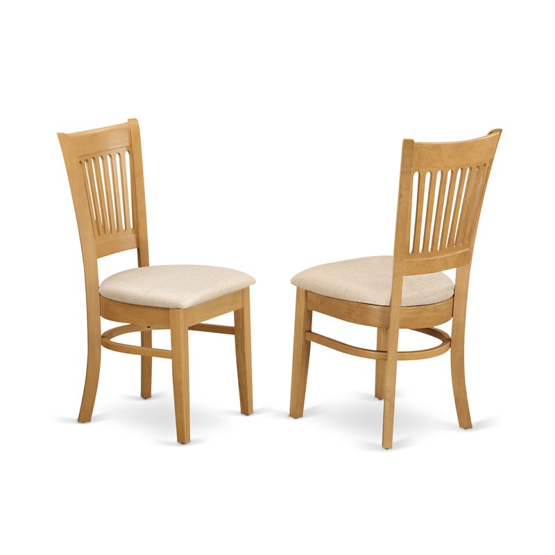 East West Furniture Monza 5-piece Traditional Wood Dinette Set in Oak