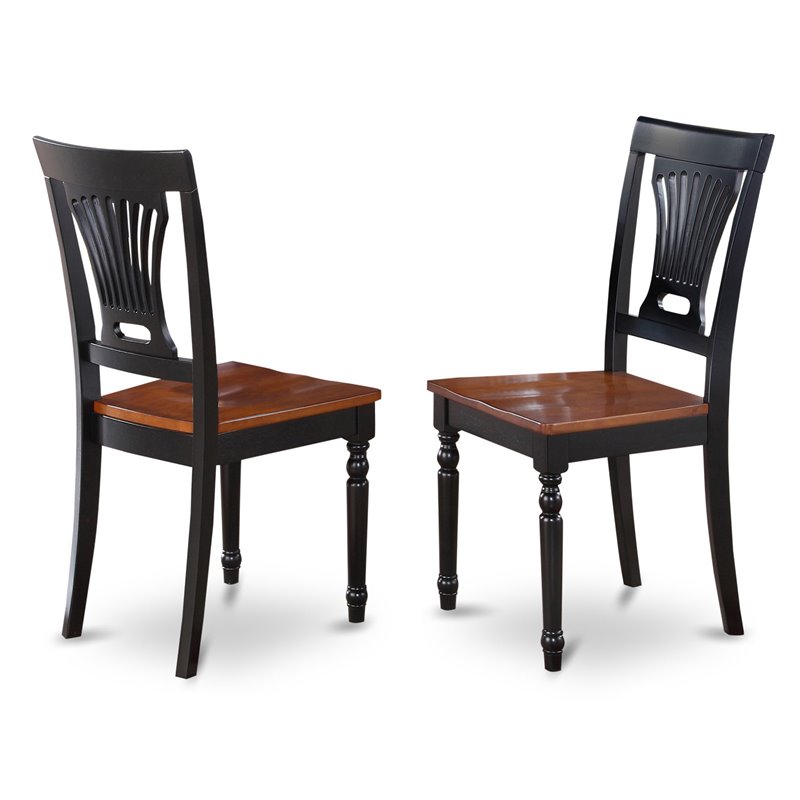 East West Furniture Norden 5-piece Wood Dining Table and Chairs in Black/Cherry