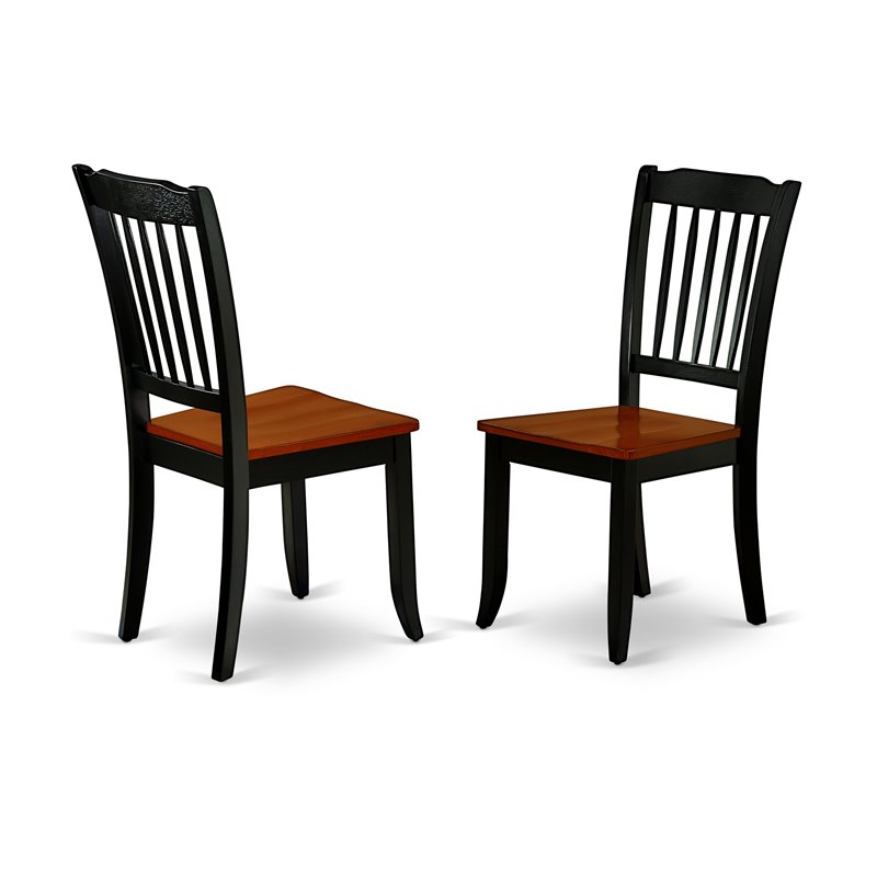 East West Furniture Norden 5-piece Wood Kitchen Table Set in Black/Cherry