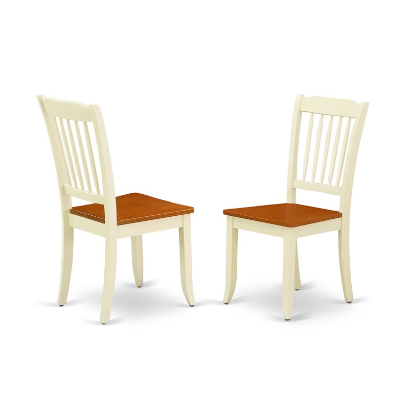 East West Furniture Norden 5-piece Wood Dining Room Set in Buttermilk/Cherry