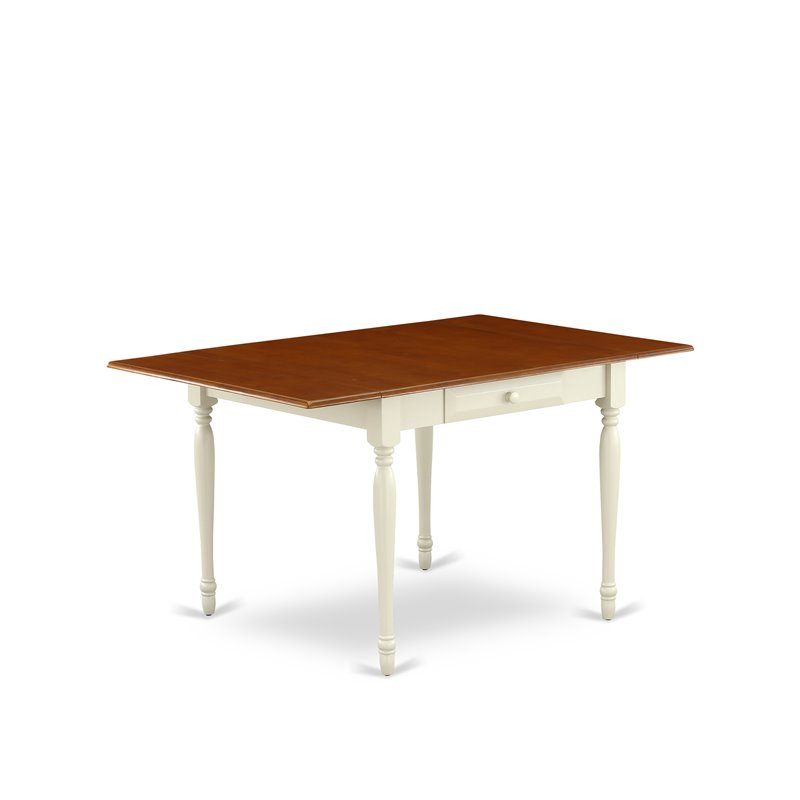 East West Furniture Monza 5-piece Wood Dining Table and Chairs in Cherry