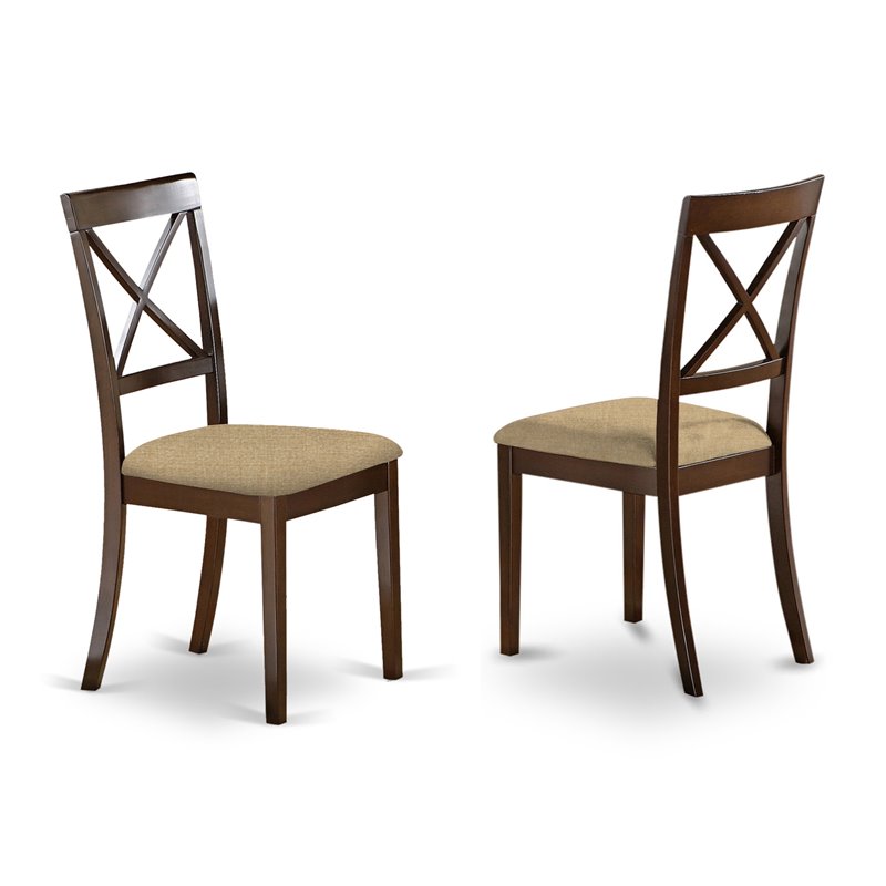 East West Furniture Parfait 5-piece Dining Set with Square Table in Cappuccino