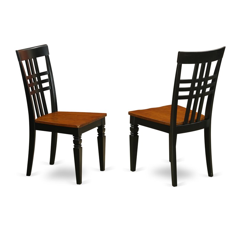 East West Furniture Parfait 5-piece Wood Kitchen Table and Chair Set in Black