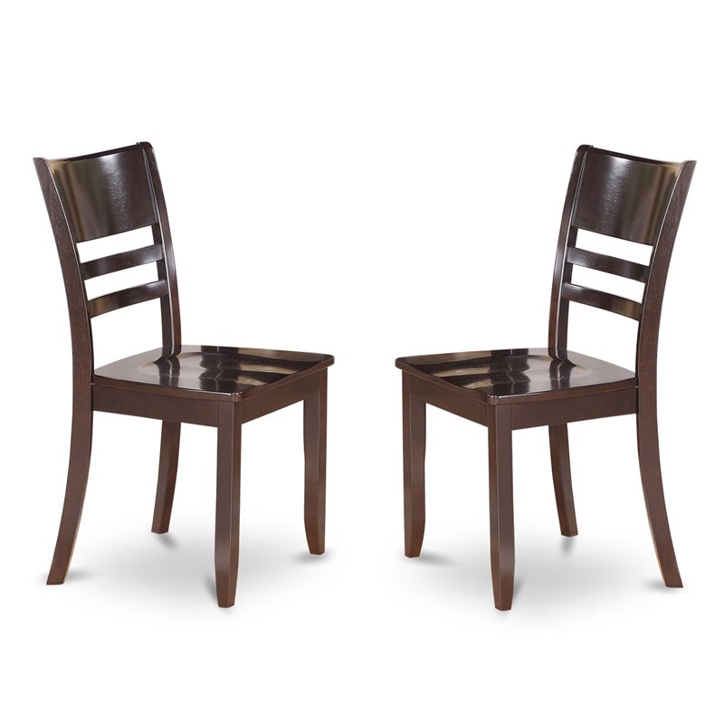 East West Furniture Parfait 5-piece Wood Dining Table and Chairs in Cappuccino