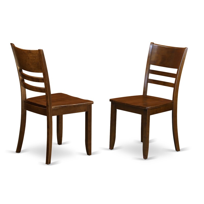 East West Furniture Vancouver 5-piece Wood Dining Set in Espresso